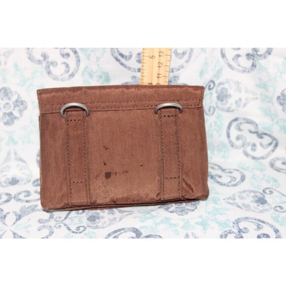 Baggallini Brown/Red Nylon Small Crossbody‎ Bag Flap Clutch Wallet - Picture 5 of 8